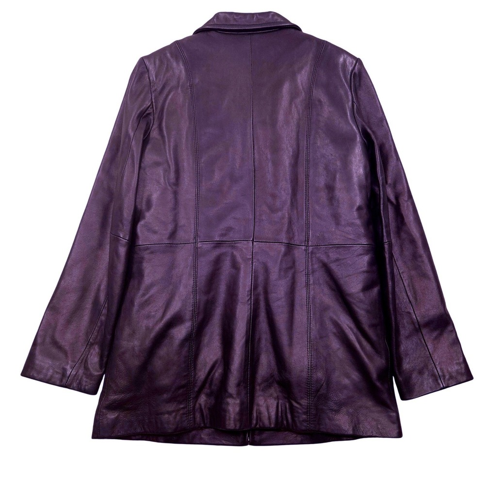 Wilsons Leather Black Full Zip Lined Jacket Coat Moto Womens Medium‎ - Picture 3 of 10